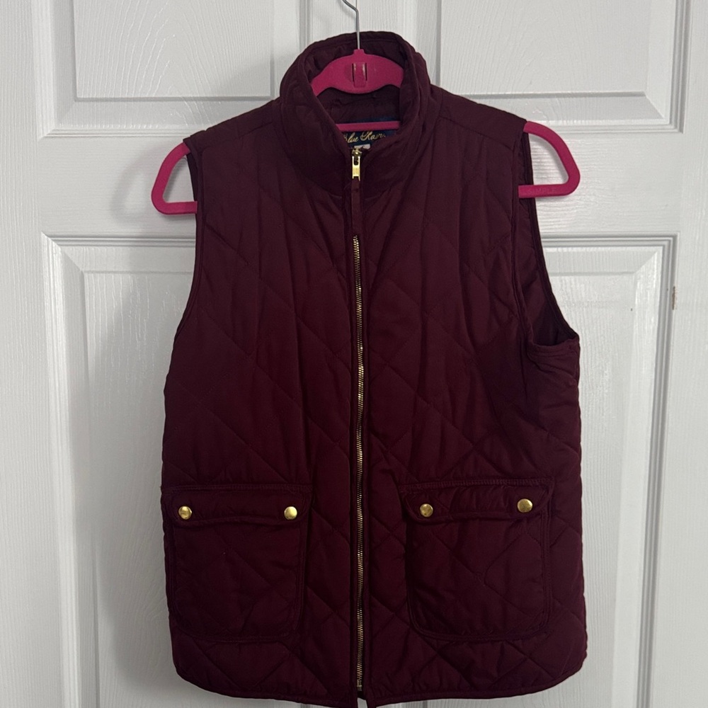 Blue Rain Quilted Vest - Deep Burgundy